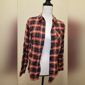 Plaid Button Down Shirt for Women